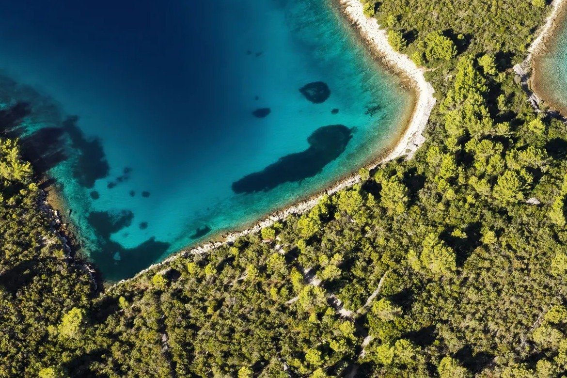 Turquoise shallows and seagrass